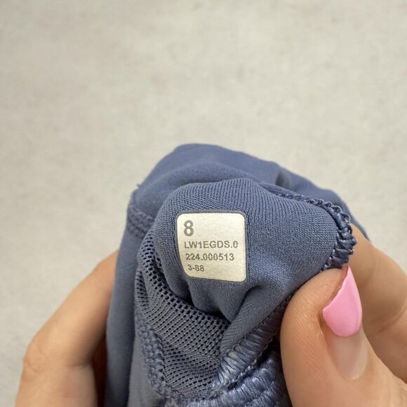 Lululemon Tank Top Womens 8 Blue Wundermost V-Neck Shelf Bra Athletic Yoga Gym - Picture 5 of 7